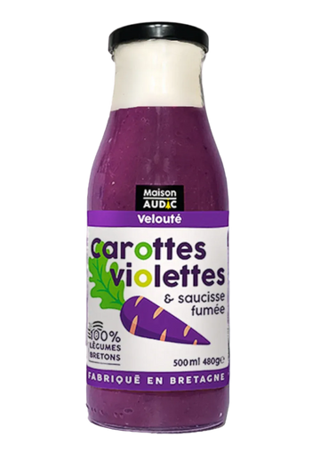 Velouté Carotte violette & Saucisse fumée
